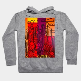 Red Cityscape Hoodie